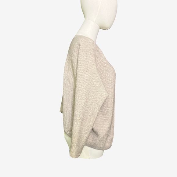 Brandy Melville Oat Beige Open Front Knit Cardigan Made in Italy One Size - Picture 3 of 6
